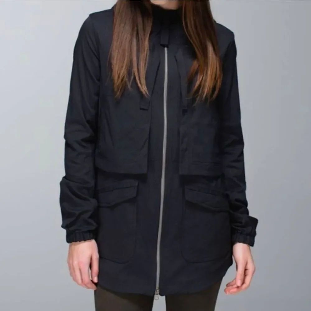 Lululemon Yogi Anorak Jacket Sys 4 Black Zip Up